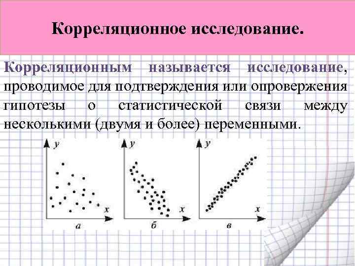 Корреляционный экспериментальный план