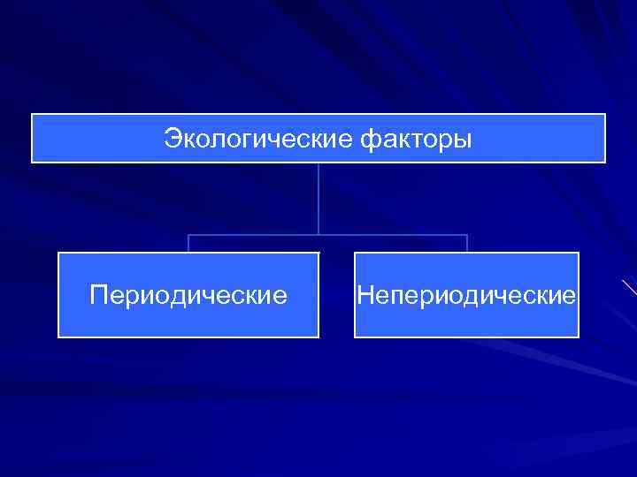 Экологические факторы Периодические Непериодические 