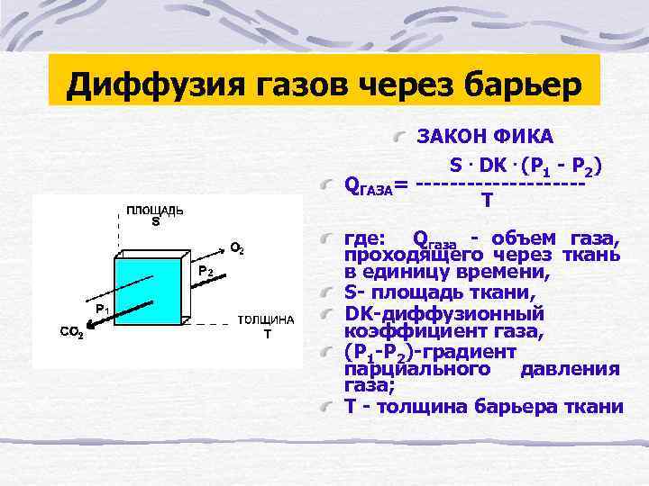 Диффузия в дыхании