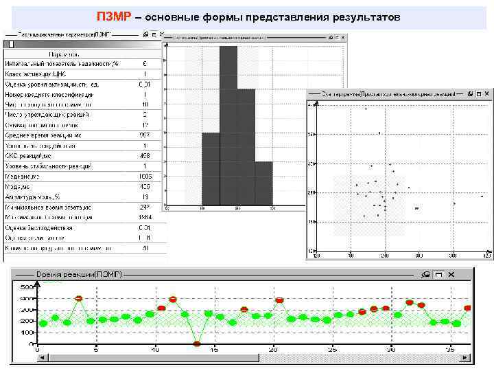 ПЗМР – основные формы представления результатов 