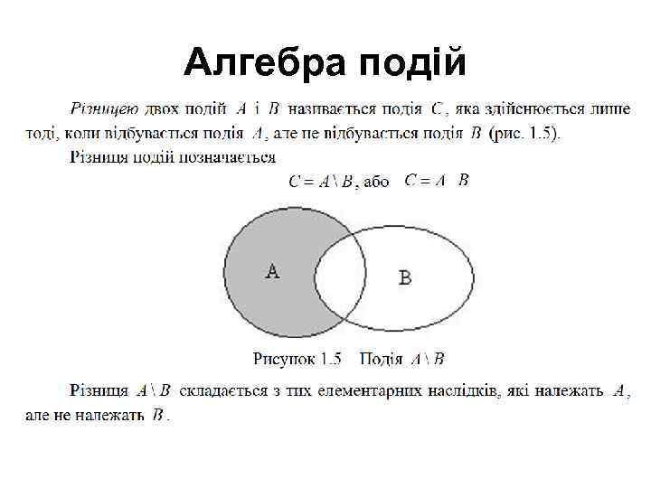 Алгебра подій 