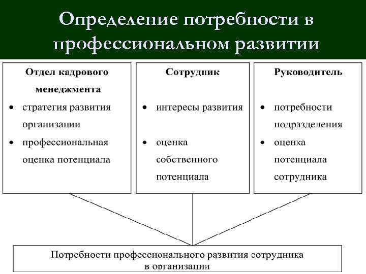 Определение потребности в профессиональном развитии 
