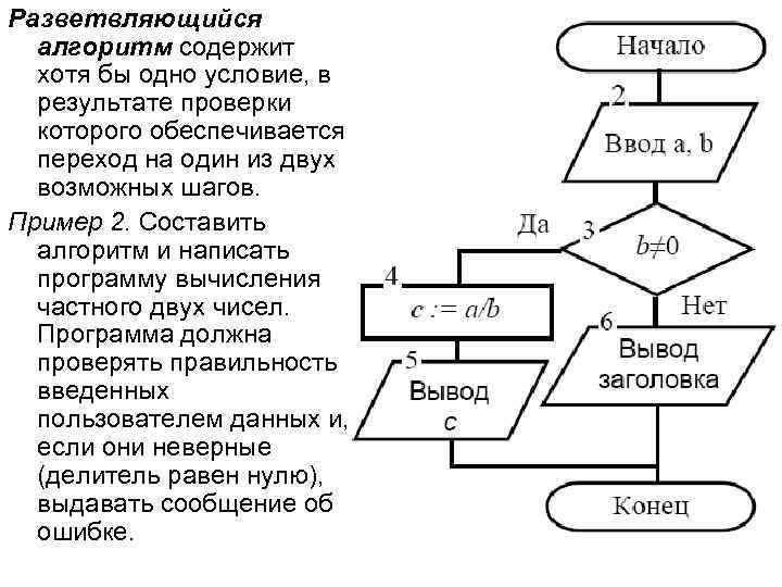 Разветвляющийся алгоритм фото