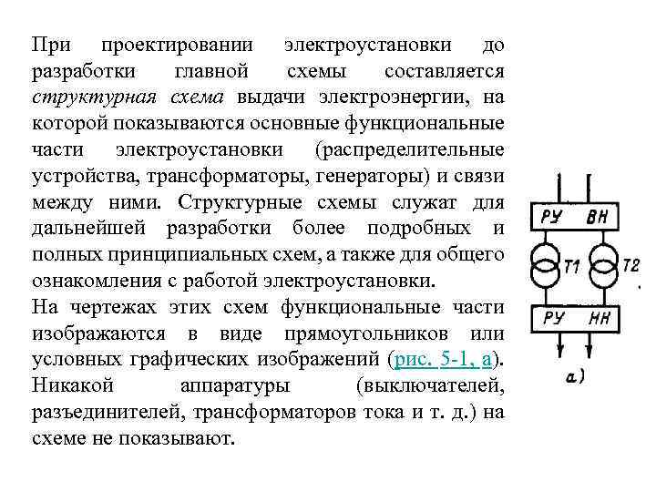 Структурные схемы электростанций и подстанций