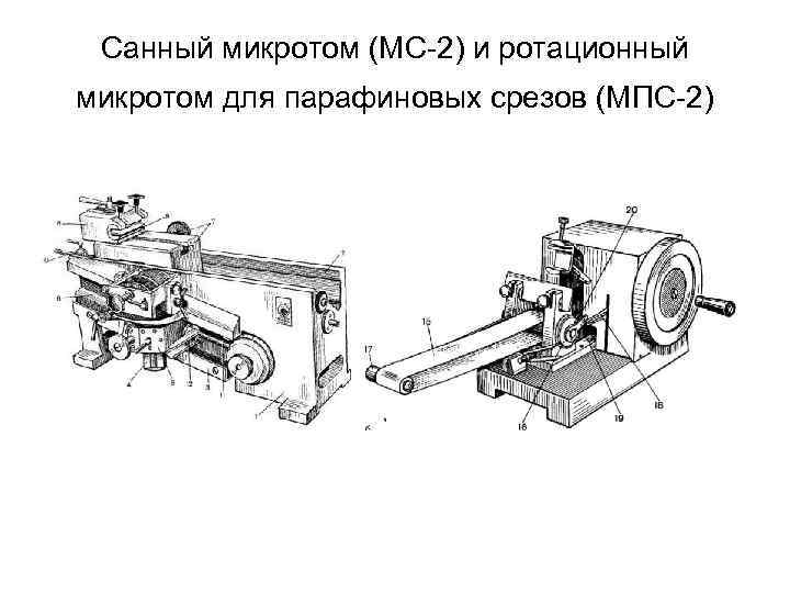 Санный микротом (МС-2) и ротационный микротом для парафиновых срезов (МПС-2) 