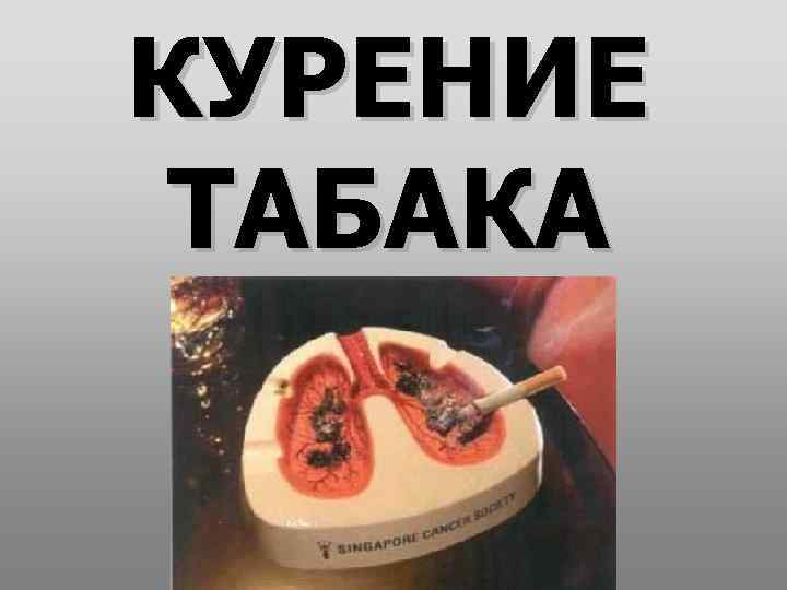 КУРЕНИЕ ТАБАКА 