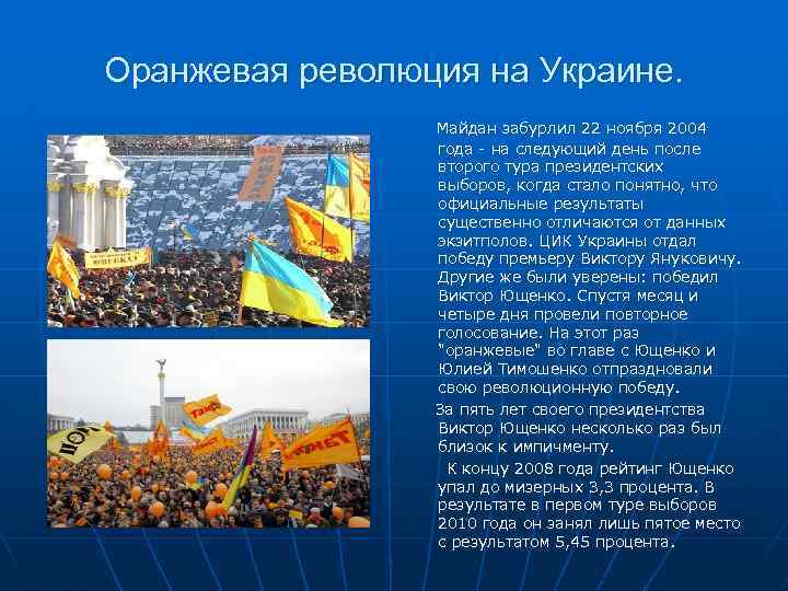 Оранжевая революция на Украине. Майдан забурлил 22 ноября 2004 года - на следующий день