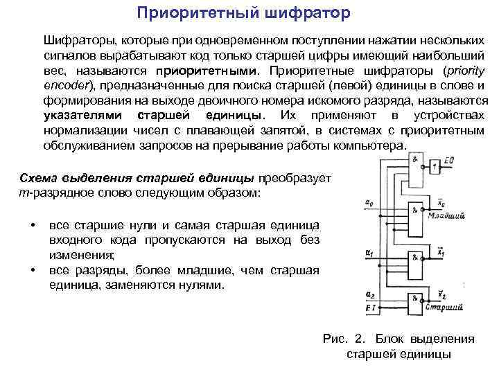 Схема с шифратором