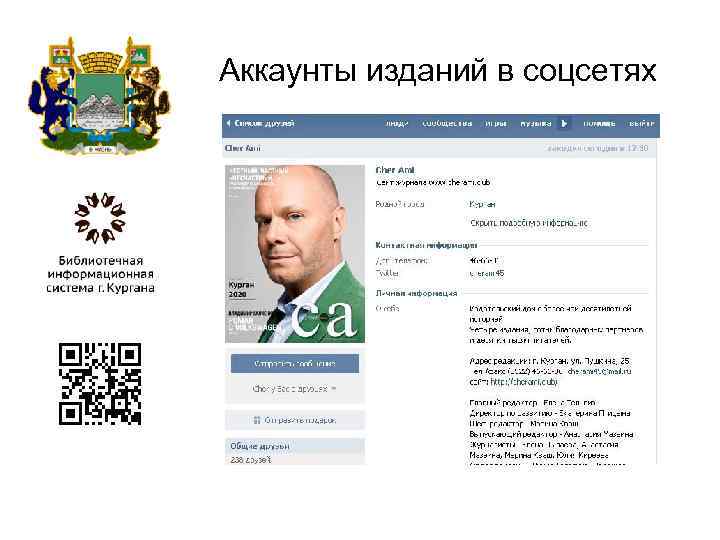 Аккаунты изданий в соцсетях 