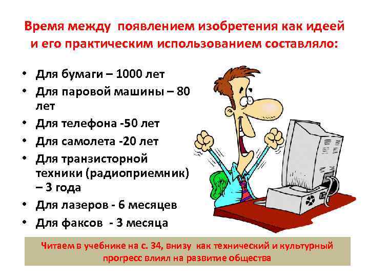 Время между появлением изобретения как идеей и его практическим использованием составляло: • Для бумаги