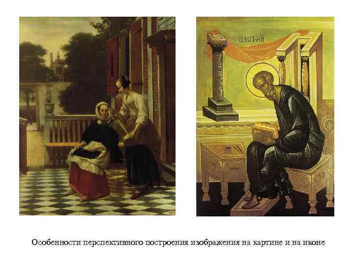 Особенности перспективного построения изображения на картине и на иконе 