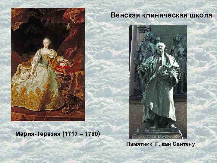Венская клиническая школа Мария-Терезия (1717 – 1780) Памятник Г. ван Свитену. 