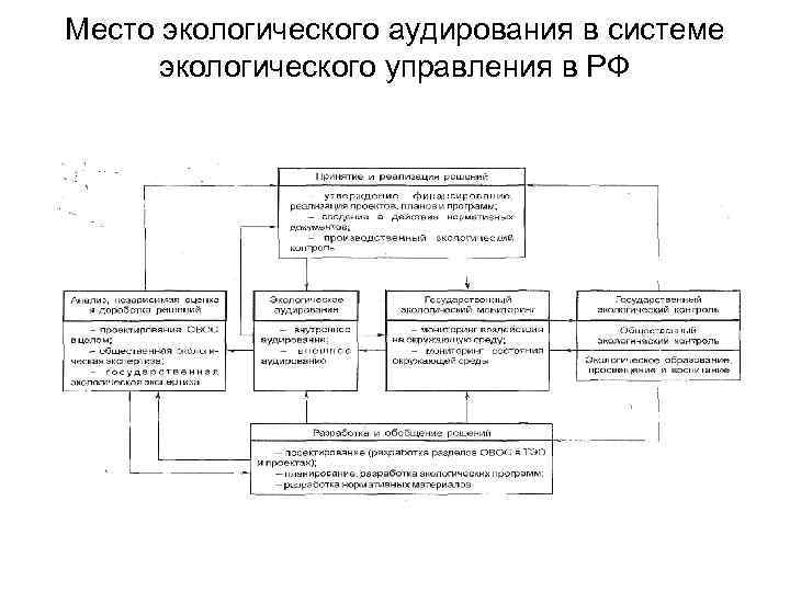 Место экологического аудирования в системе экологического управления в РФ 
