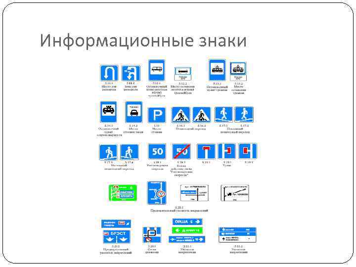 Информационные знаки 