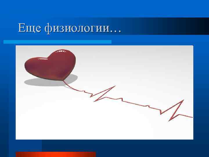 Еще физиологии… 