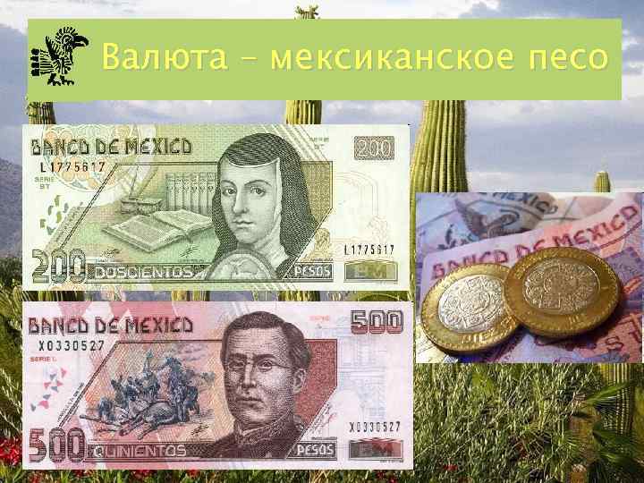 Валюта – мексиканское песо 