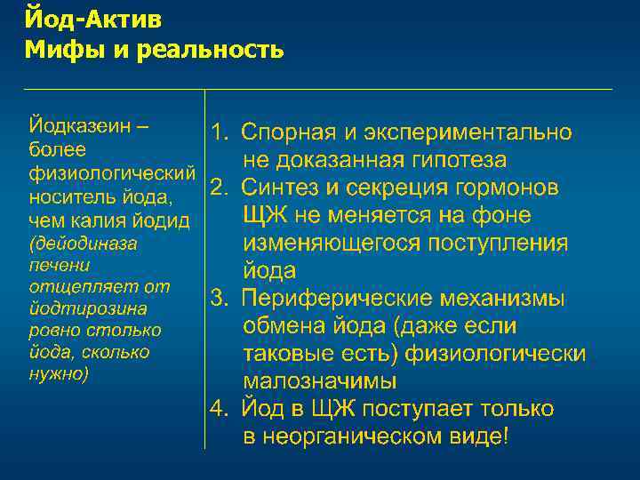 Йод-Актив Мифы и реальность 