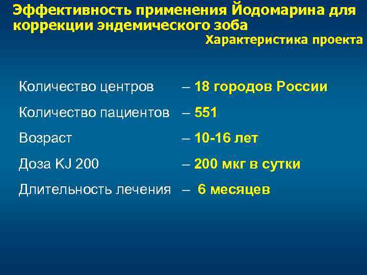 Проблема йодного дефицита проект