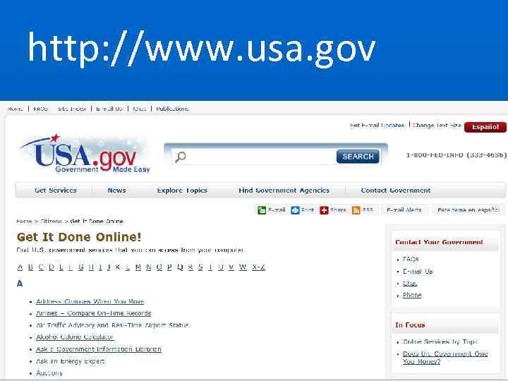 http: //www. usa. gov 