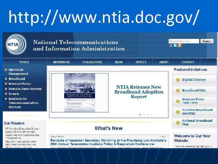 http: //www. ntia. doc. gov/ 