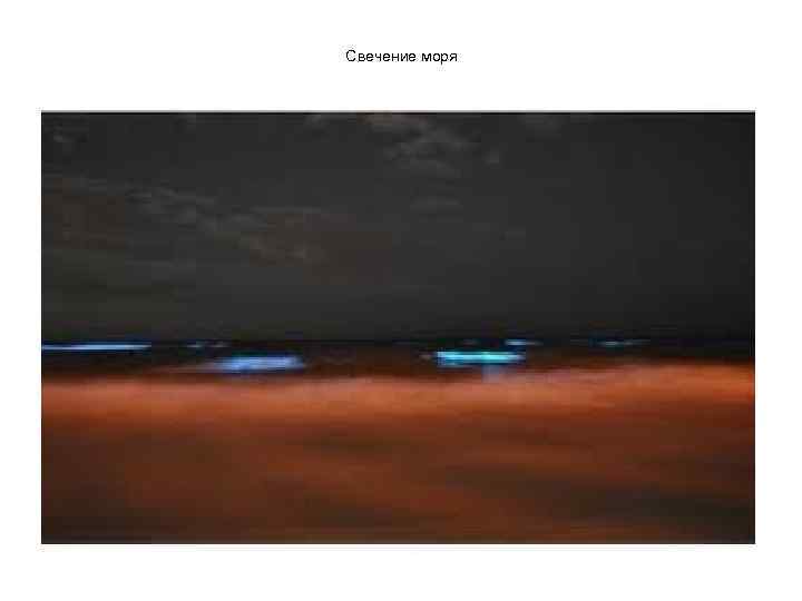 Свечение моря 