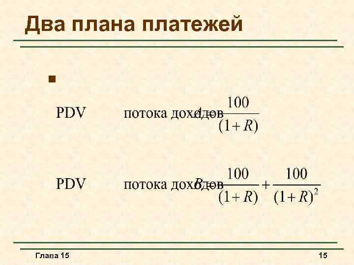 Два плана платежей n Глава 15 15 
