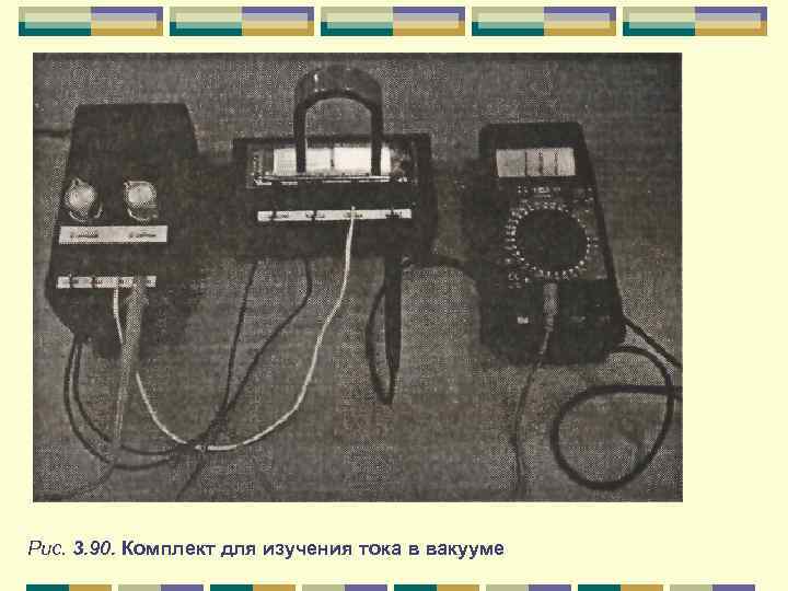 Рис. 3. 90. Комплект для изучения тока в вакууме 