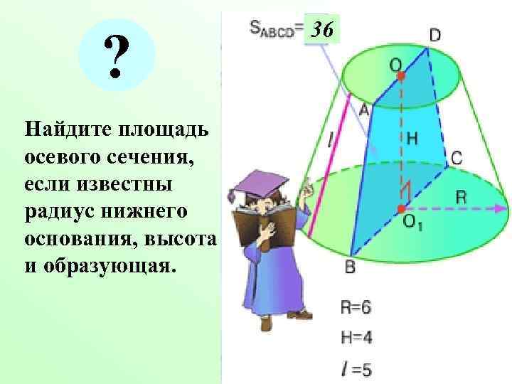 Ведро имеет форму усеченного конуса диаметры и высота ведра указаны на рисунке