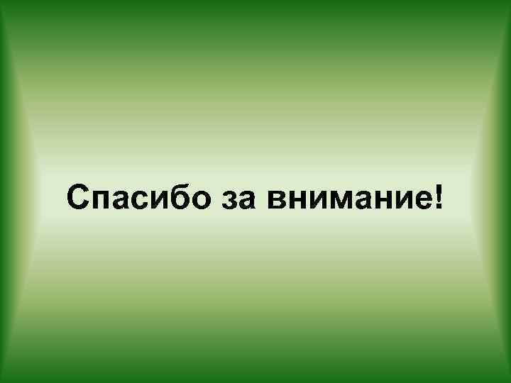Спасибо за внимание! 