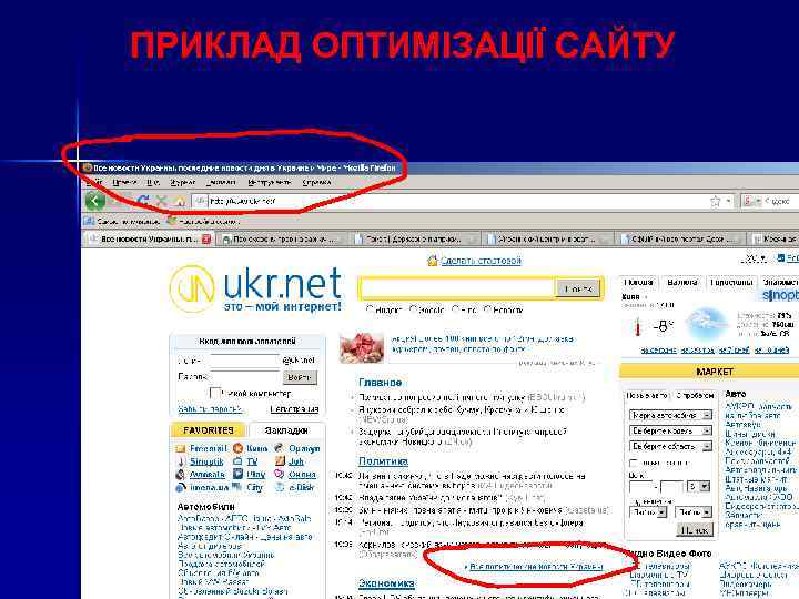 ПРИКЛАД ОПТИМІЗАЦІЇ САЙТУ 