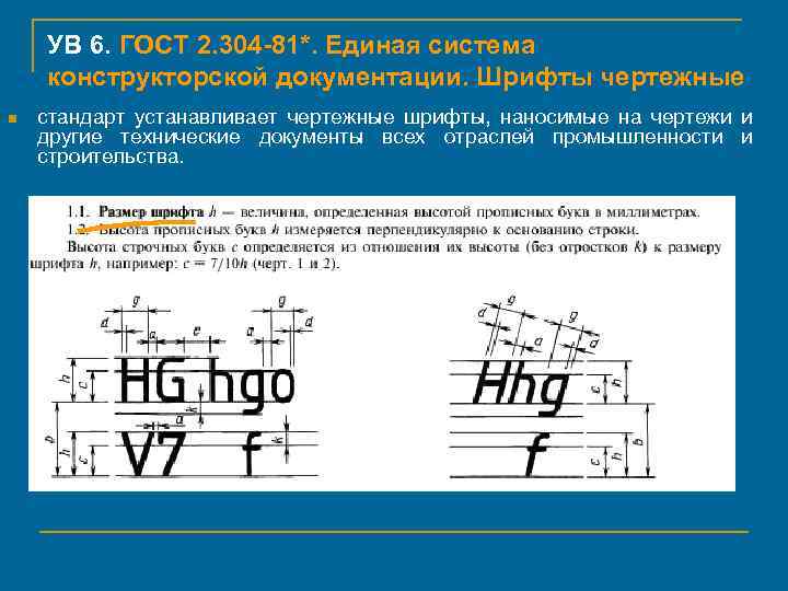 Минимальный шрифт на чертеже по гост