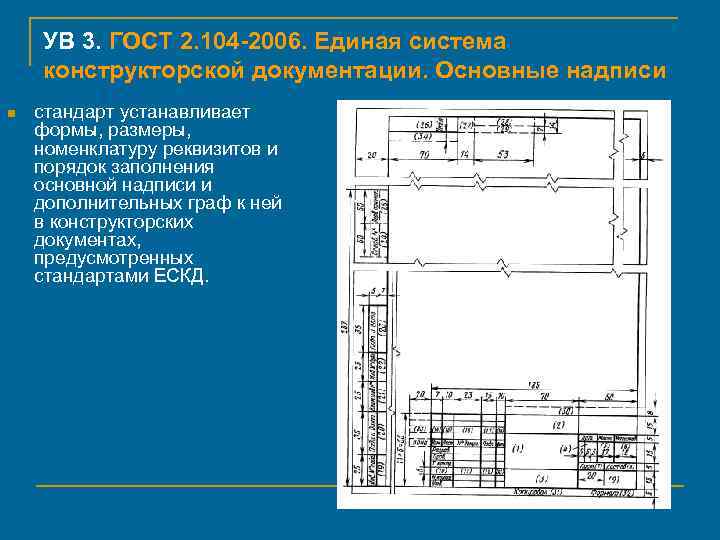 Штамп чертежа ескд