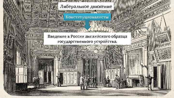 Либеральное движение Конституционалисты Введение в России английского образца государственного устройства. 