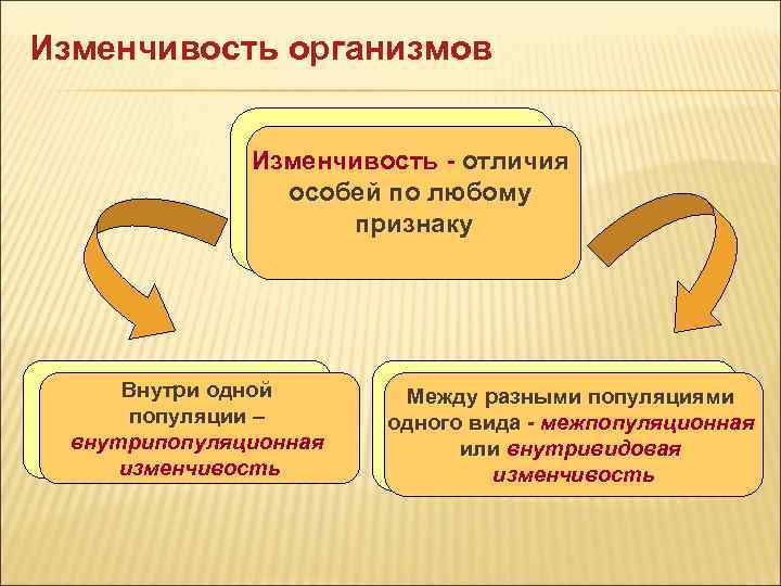 Изменчивость признаков виды изменчивости