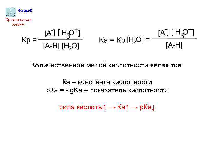 Константа кислотности кислоты