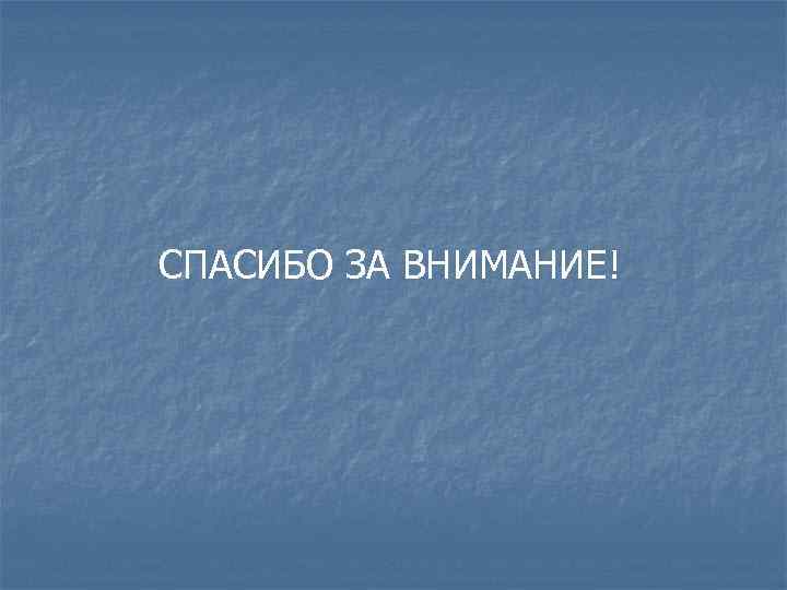 СПАСИБО ЗА ВНИМАНИЕ! 