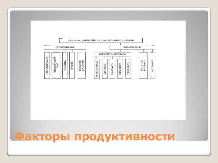 Факторы продуктивности 