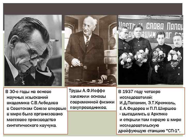 В 30 -е годы на основе научных изысканий академика С. В. Лебедева в Советском