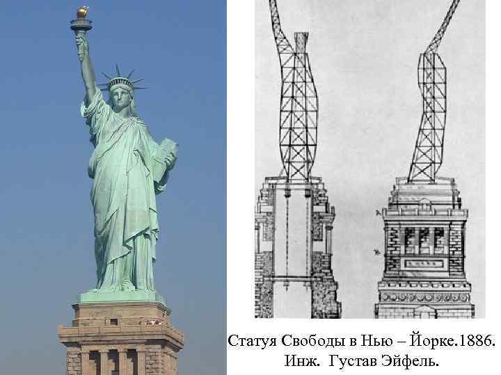 Статуя Свободы в Нью – Йорке. 1886. Инж. Густав Эйфель. 