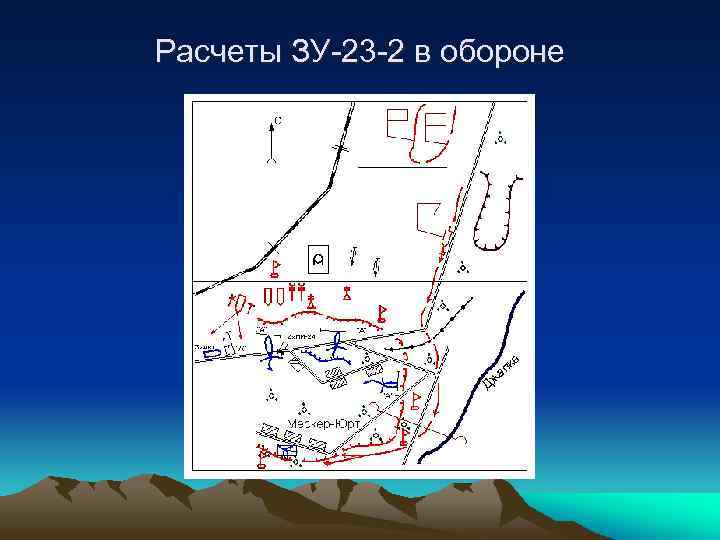 Расчеты ЗУ-23 -2 в обороне 