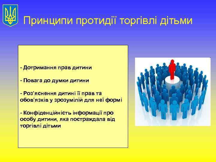 Принципи протидії торгівлі дітьми - Дотримання прав дитини - Повага до думки дитини -