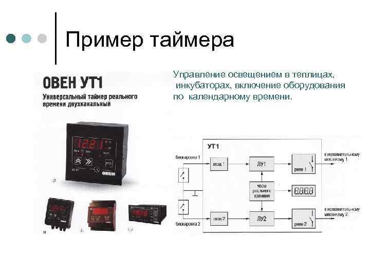Пример таймера Управление освещением в теплицах, инкубаторах, включение оборудования по календарному времени. 