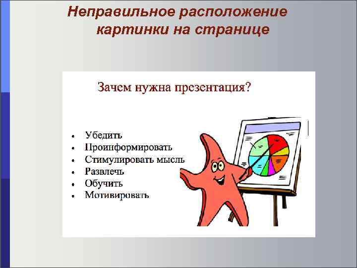 Расположение картинок в презентации