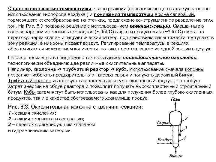 С целью повышения температуры в зоне реакции (обеспечивающего высокую степень использования кислорода воздуха )