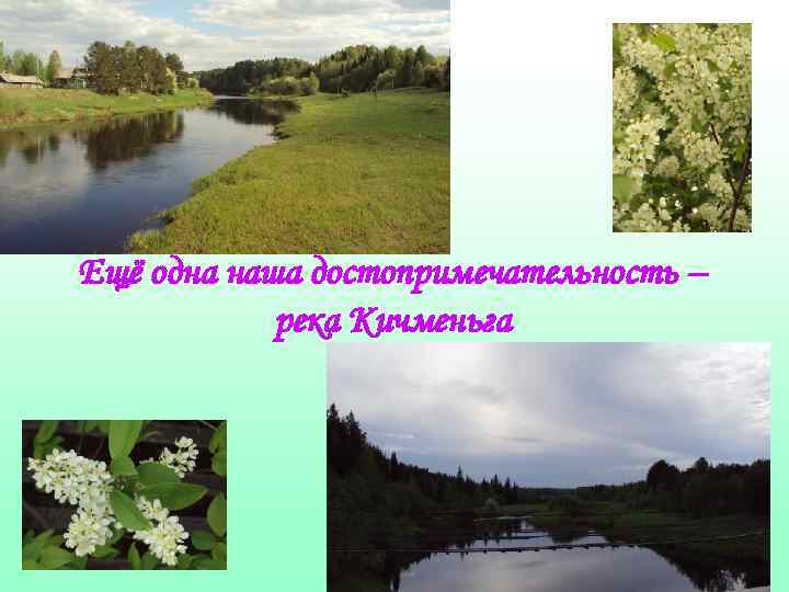 Ещё одна наша достопримечательность – река Кичменьга 