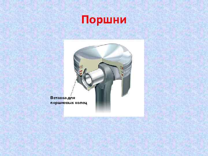 Поршни Вставка для поршневых колец 