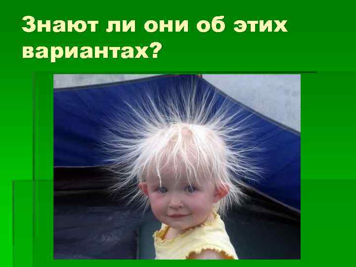 Знают ли они об этих вариантах? 