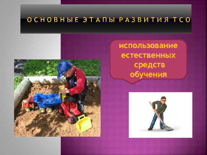 ОСНОВНЫЕ ЭТАПЫ РАЗВИТИЯ ТСО использование естественных средств обучения 