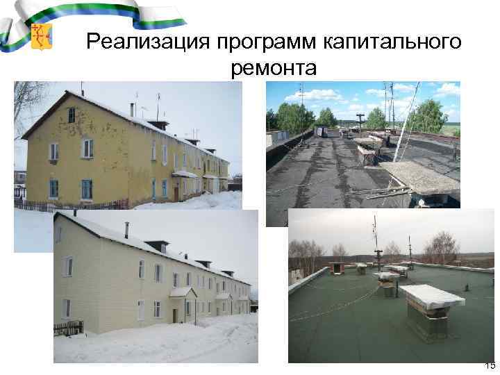 Реализация программ капитального ремонта 15 