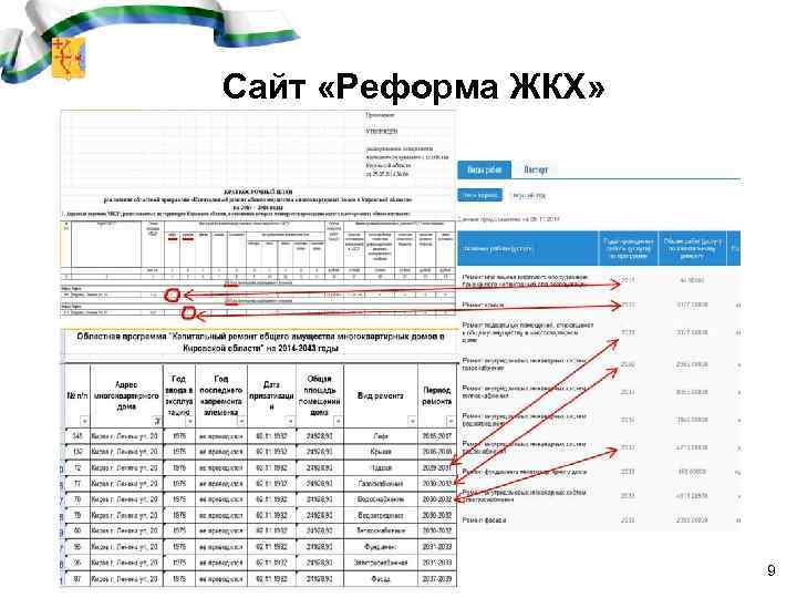 Сайт «Реформа ЖКХ» 9 